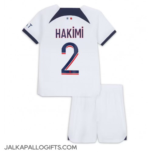 Paris Saint-Germain Achraf Hakimi #2 Vieras Peliasu Lasten 2023-24 Lyhythihainen (+ Lyhyet housut)